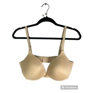 Ambrielle Nude Beige Buttery Soft Underwire Support Hook & Eye Bra Size 38D